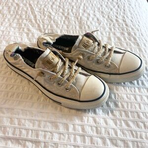 Converse All Star Women’s Ivory Shoreline Slip-On Sneakers Size 8.5